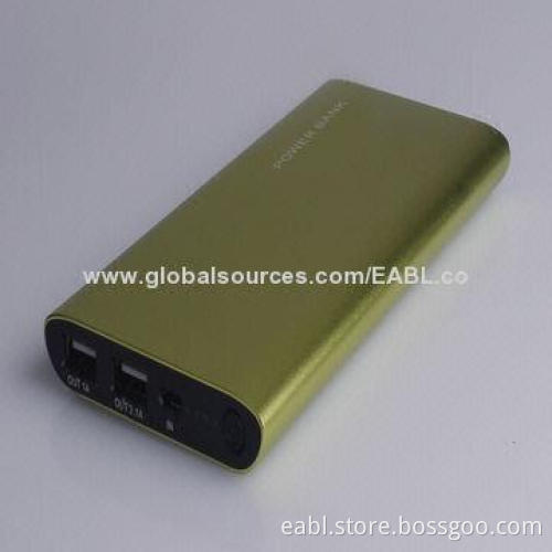 Dual-output Power Bank, 12,000mAh Capacity for Most Phones/Digital Product, Aluminum Alloy Housing